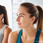 홈트 운동 후 피부관리 - **Post-Workout Facial Cleanse & Refreshment:**
"A young adult, with a healthy and active appeara...